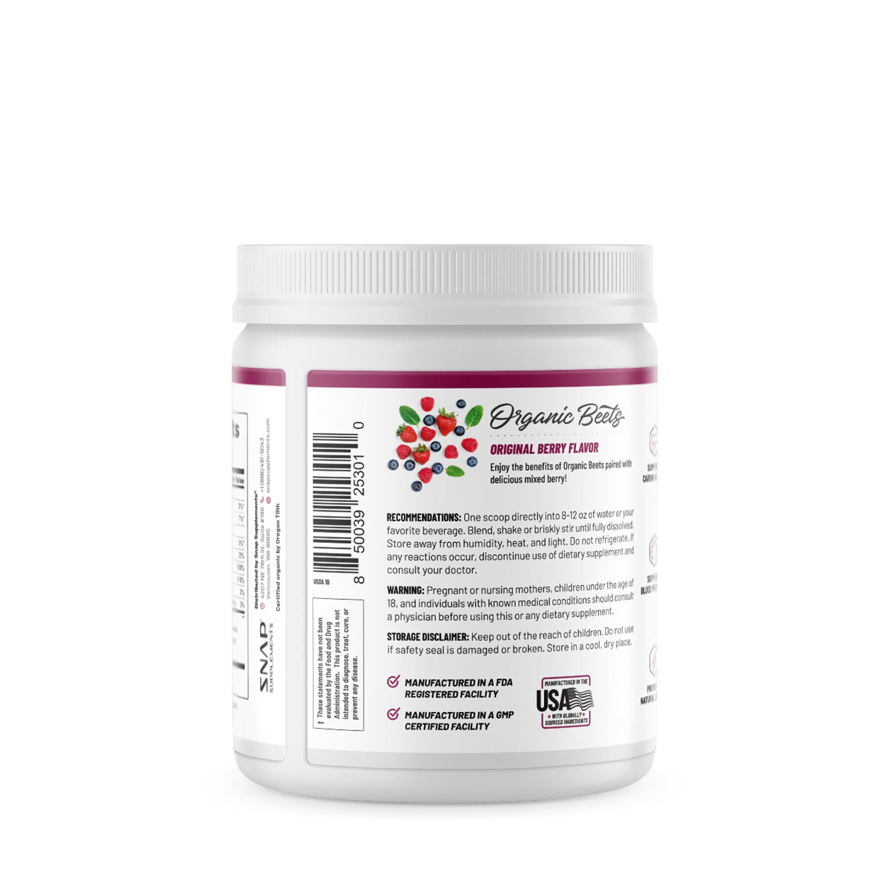 Nitric Oxide Organic Beets - 8.8 oz. (30 Servings)  | GNC
